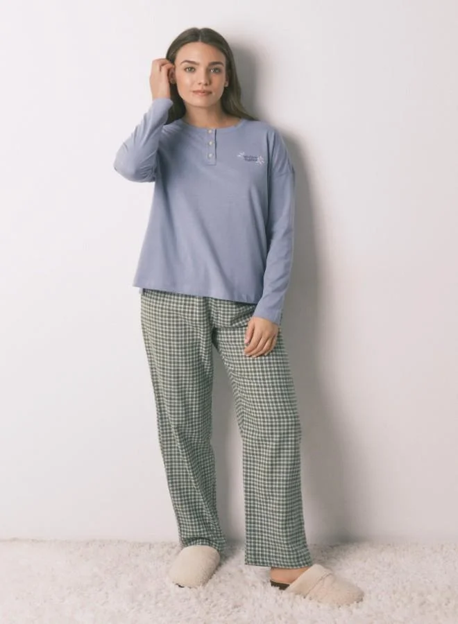women'secret Long pyjamas with plaid trouser